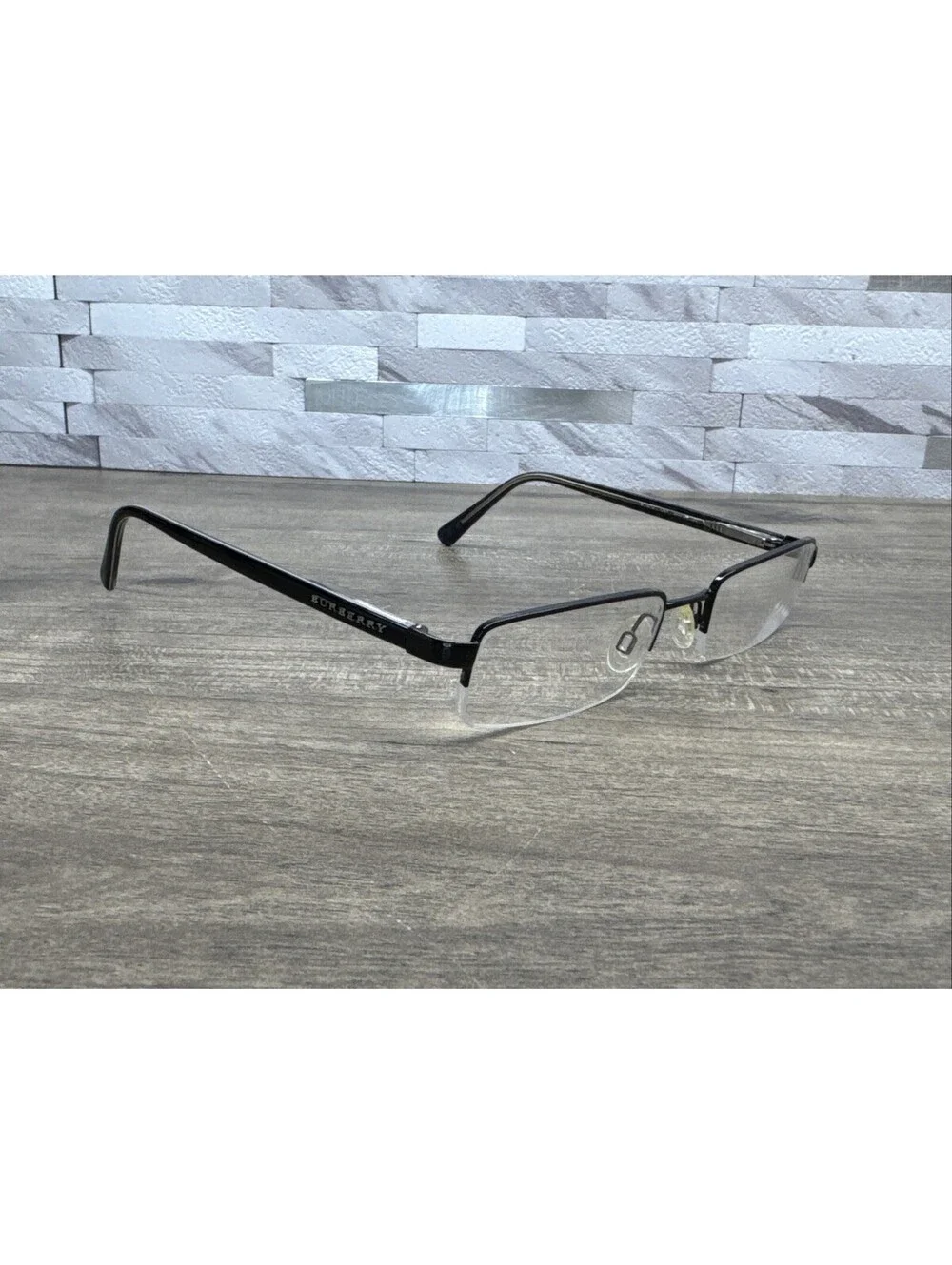 Burberry Eyeglasses Frames Only, B 1012 1001, 50[]19-135, Black, Made in Italy